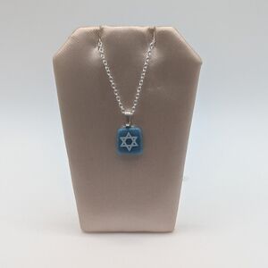 Silver and Blue Star Pendant Necklace
